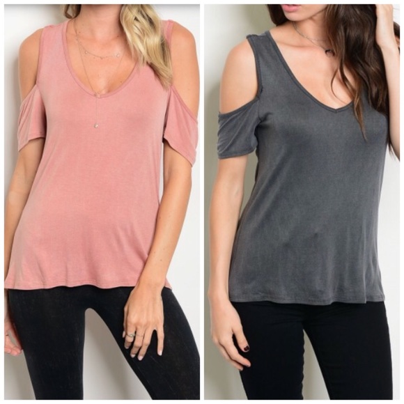 Muave Racerback Cold Shoulder Top - Picture 3 of 7